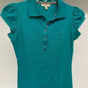 Burberry T - cap sleeve - Teal blue